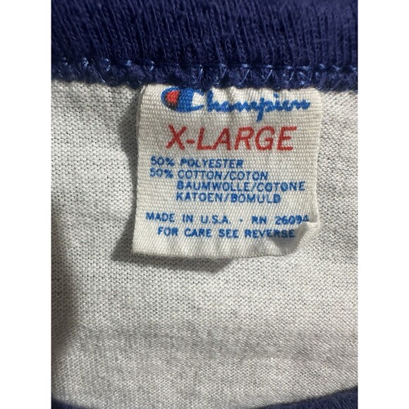 Vintage Champion Ringer Shirt XL X-Large Made in USA Newark Single Stitch - Picture 10 of 15
